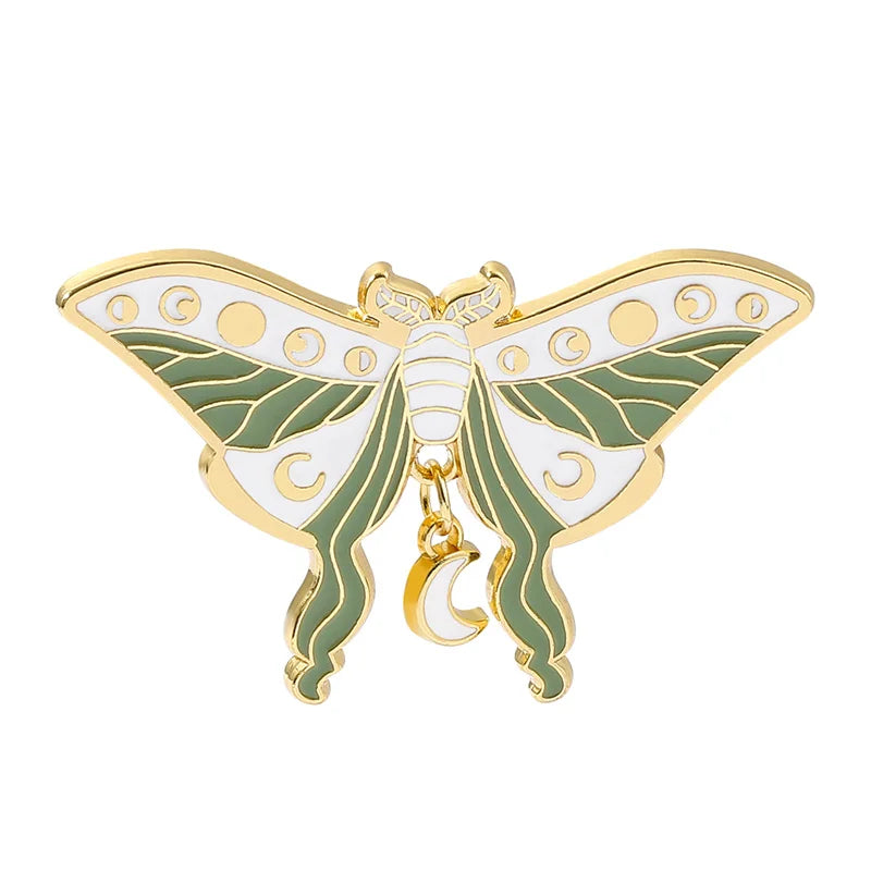 moth enamel pins