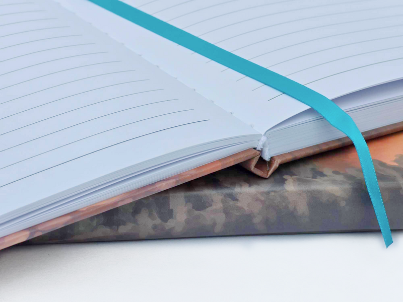 Reflections Of The Heart ~ Hard Cover Dream Journal Diary Notebook For Recording Daily Thoughts, 5 1/2 x 8 1/2 In, Size A5, 100 GSM Lined Paper, Elastic Band & Ribbon Bookmark