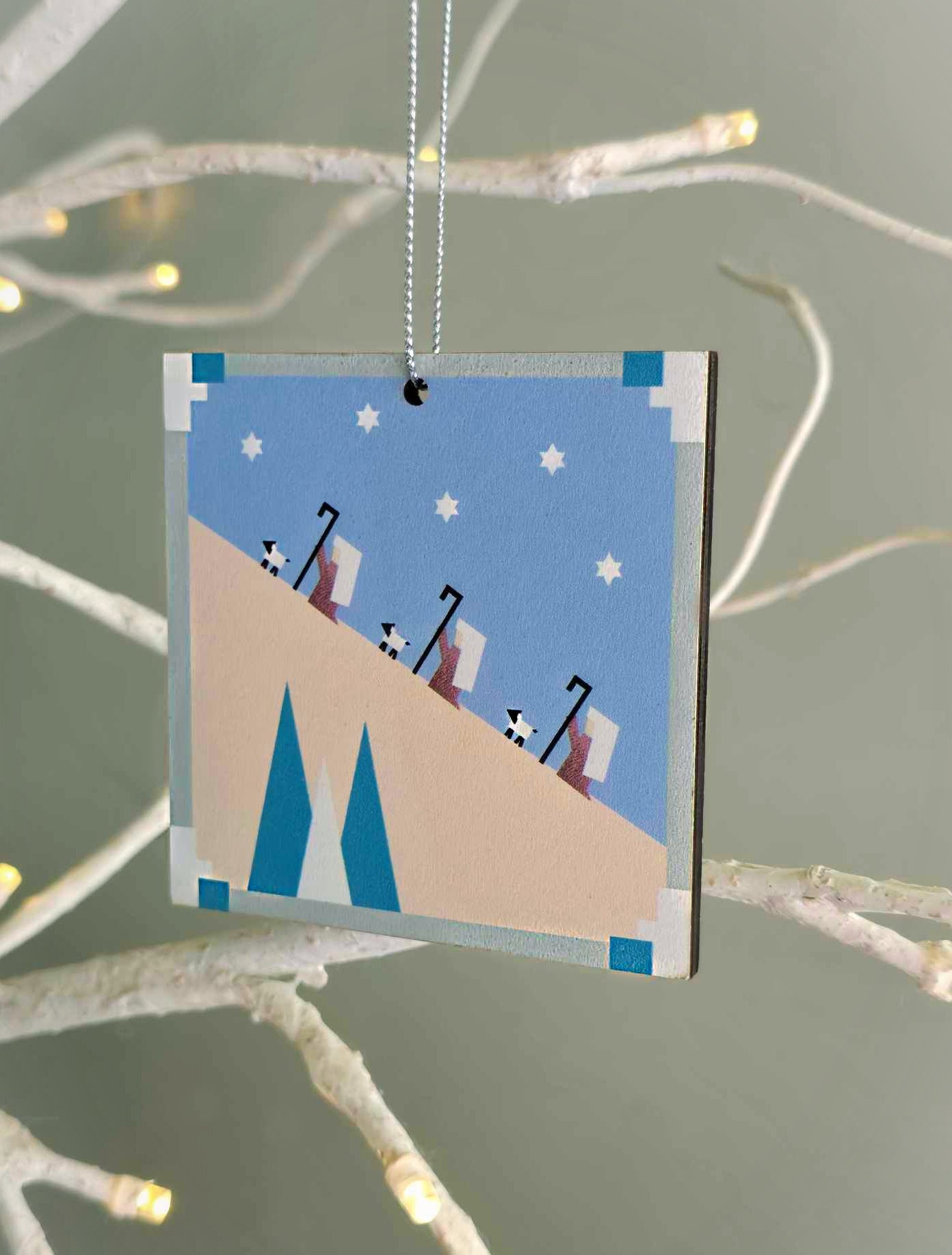 Nativity Manger Double-sided Christmas Ornaments