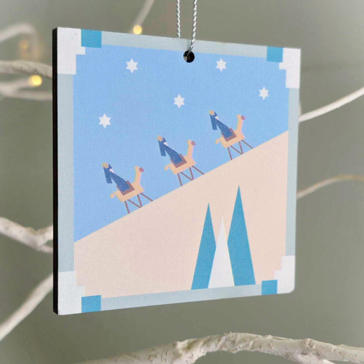 Nativity Manger Double-sided Christmas Ornaments