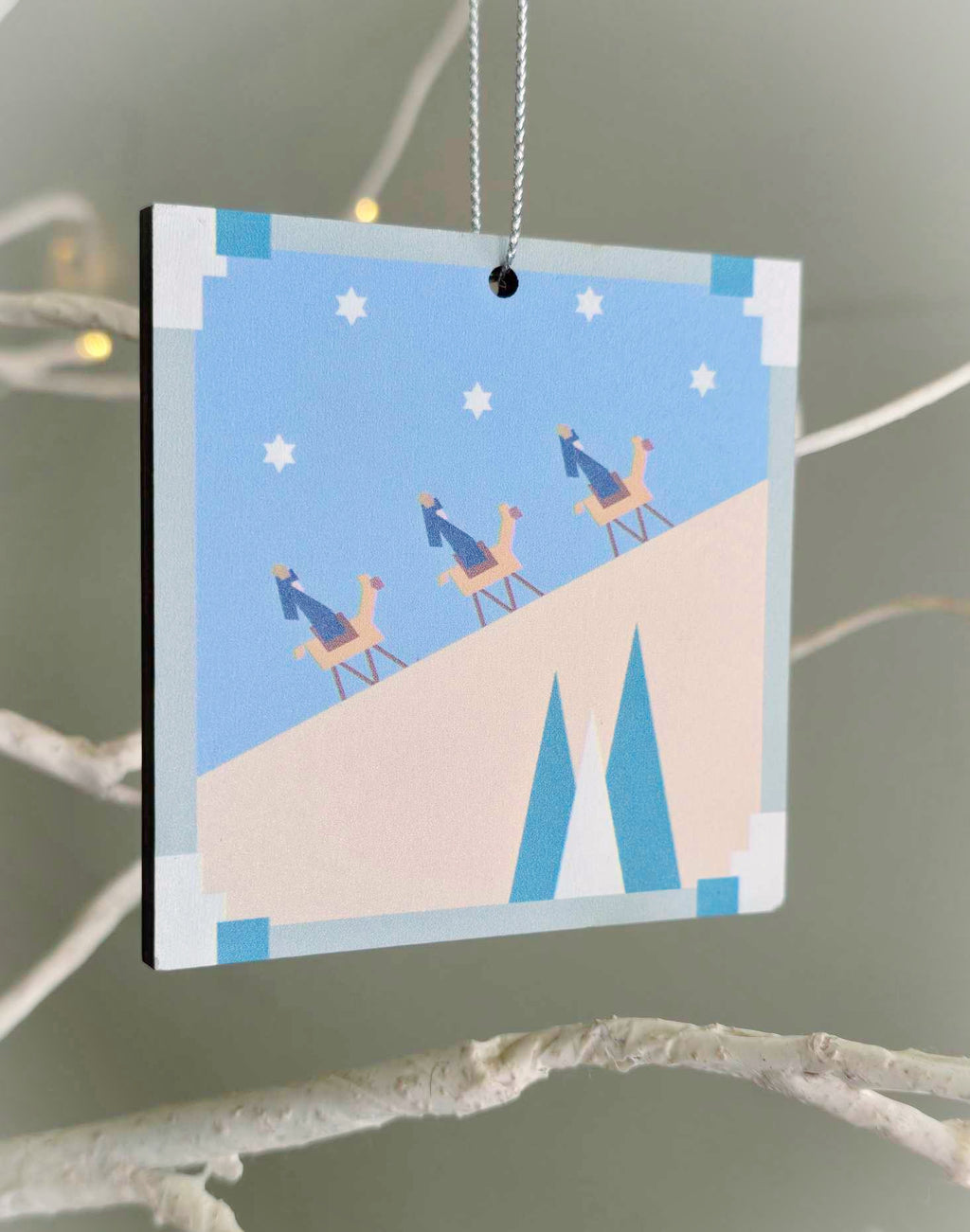 Nativity Manger Double-sided Christmas Ornaments