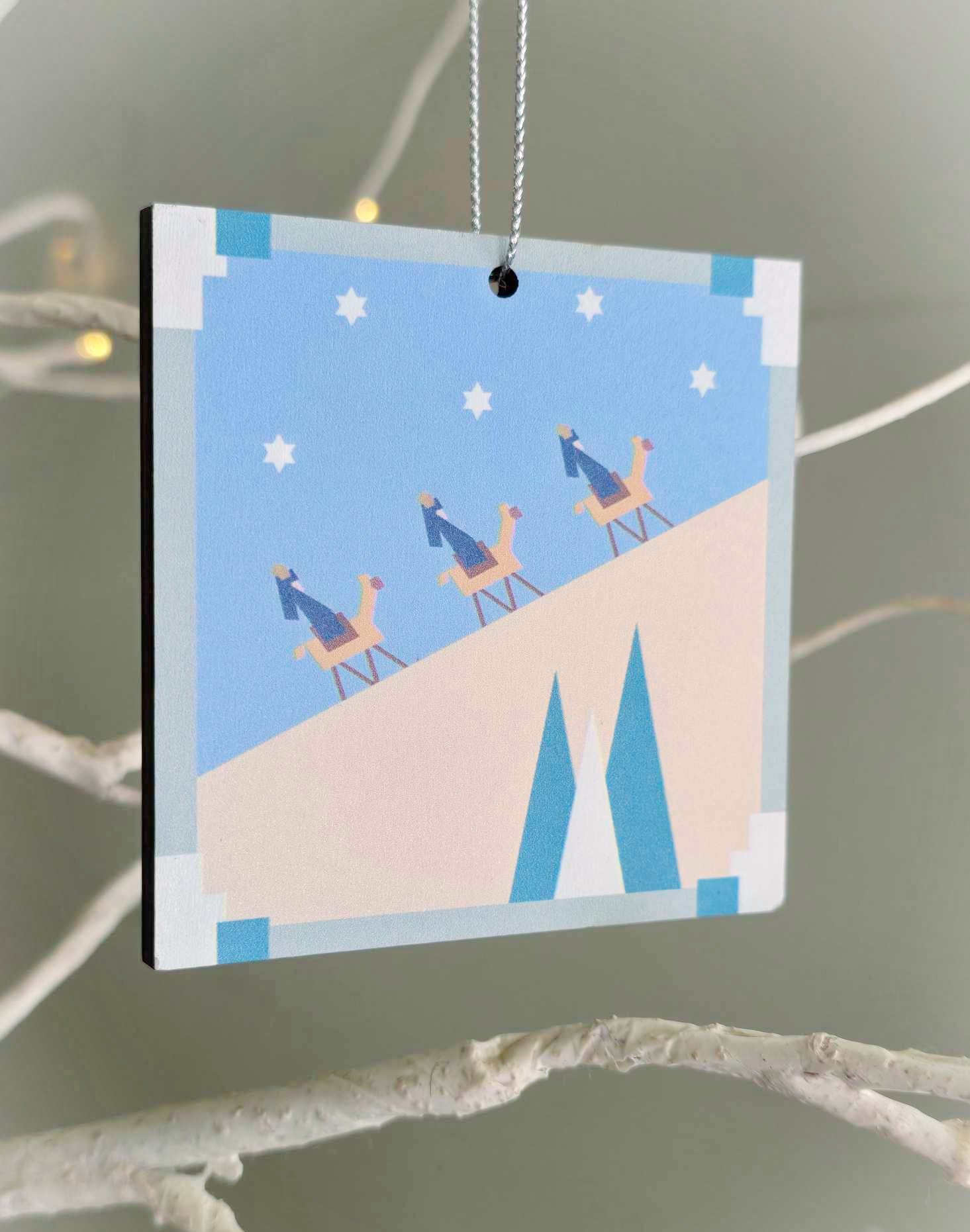 Nativity Manger Double-sided Christmas Ornaments