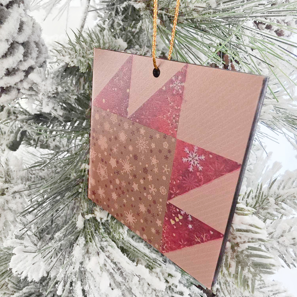 Traditional Quilt Pattern Christmas Ornaments