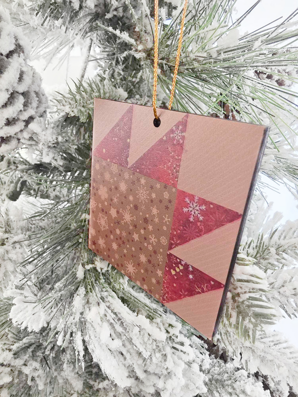 Traditional Quilt Pattern Christmas Ornaments