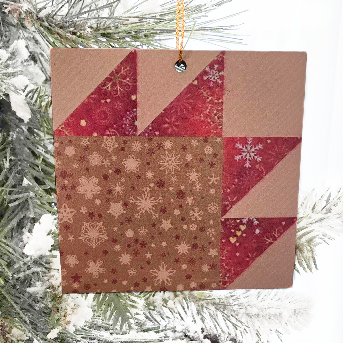 Traditional Quilt Pattern Christmas Ornaments