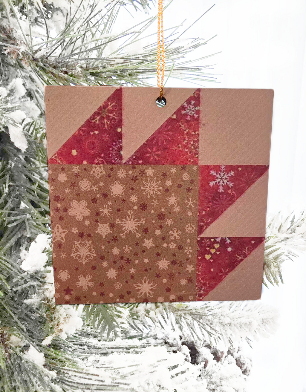 Traditional Quilt Pattern Christmas Ornaments