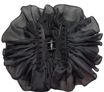 Black Chiffon Butterfly Hair Clip
