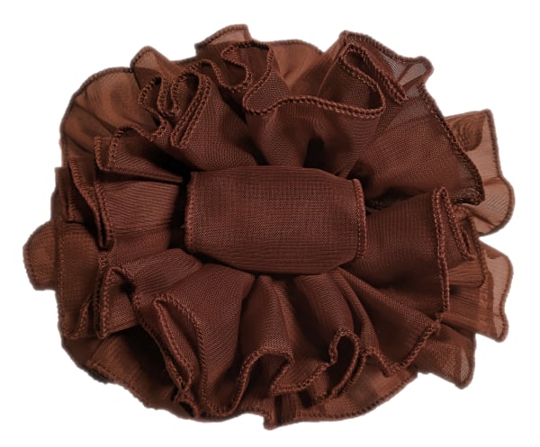 Brown Chiffon Butterfly Hair Clip