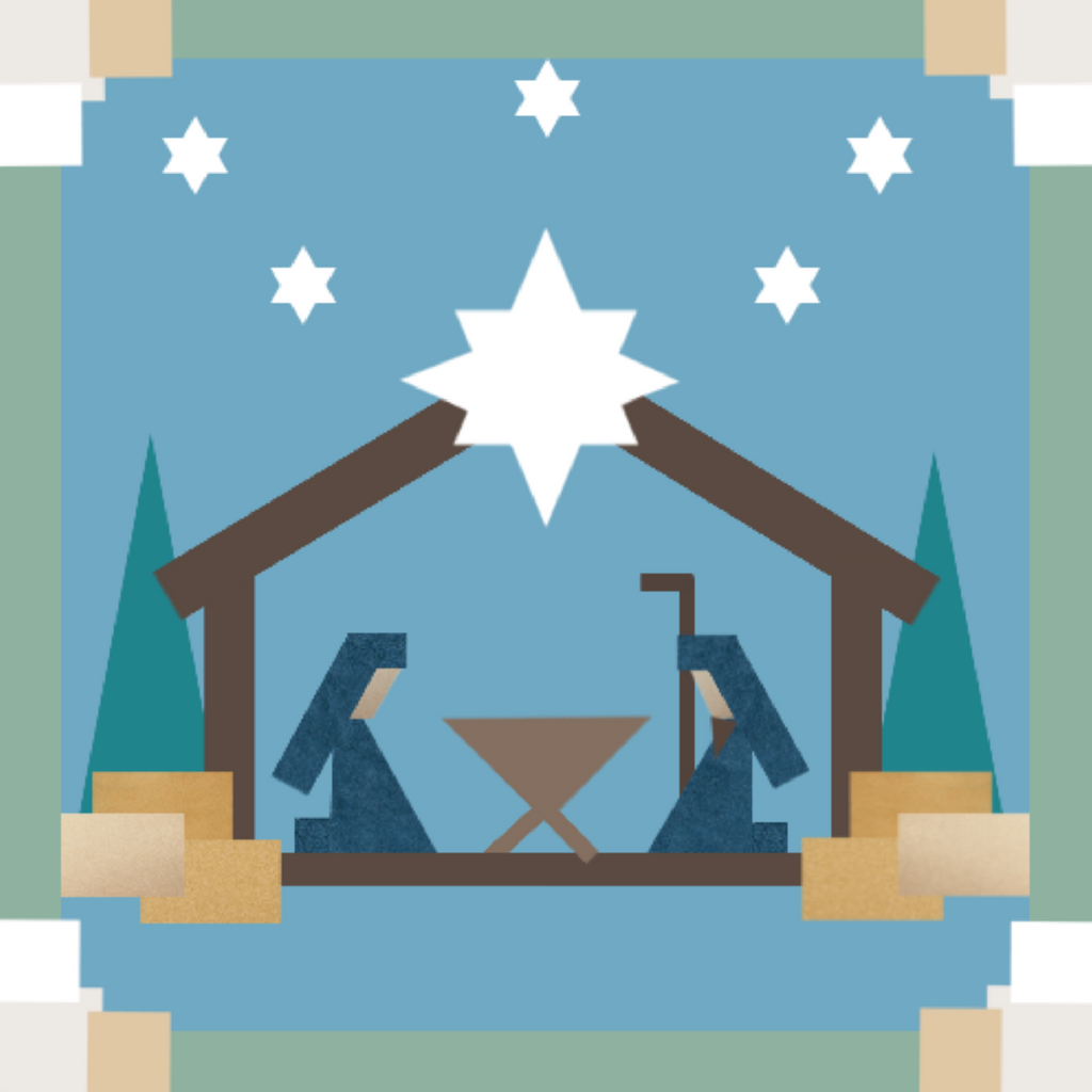 Nativity Manger Double-sided Christmas Ornaments