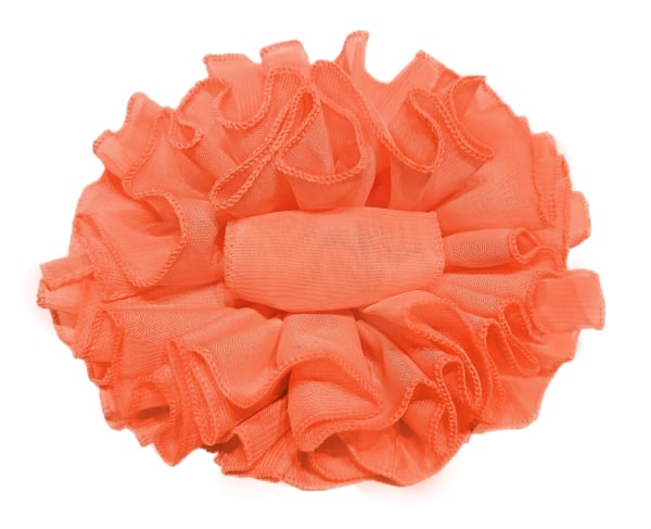Coral Chiffon Butterfly Hair Clip
