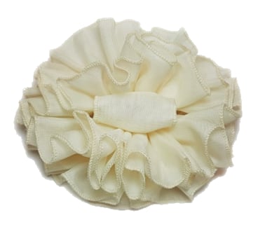 Cream Chiffon Butterfly Hair Clip