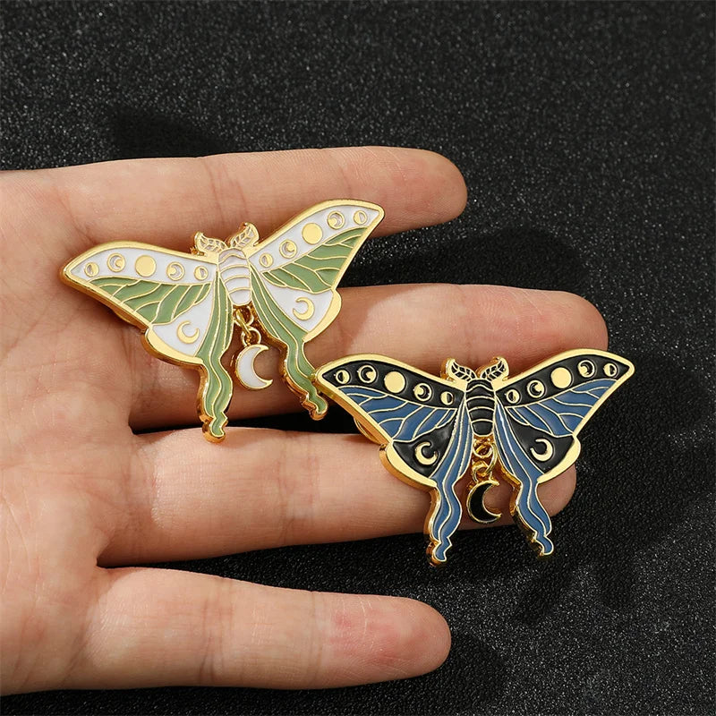 Butterfly Luna Moth Hard Enamel Pin