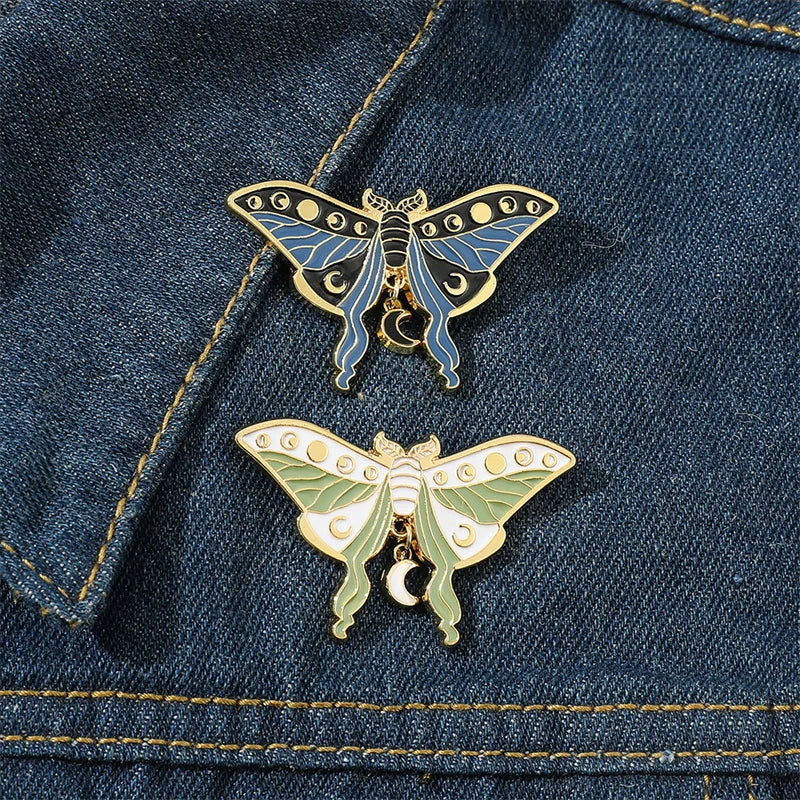 Butterfly Luna Moth Hard Enamel Pin
