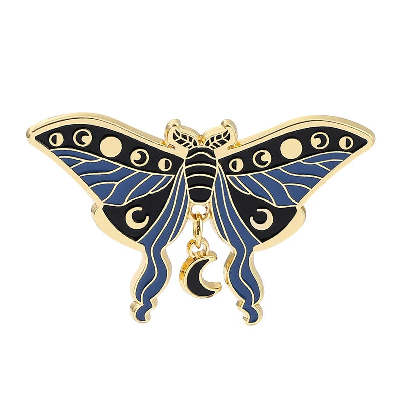 Butterfly Luna Moth Hard Enamel Pin