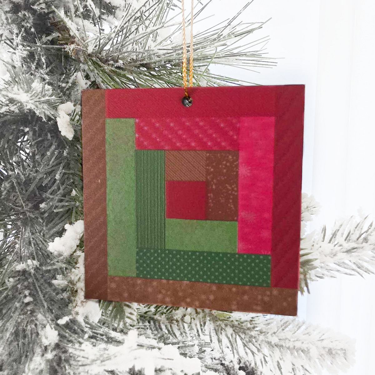 Traditional Quilt Pattern Christmas Ornaments