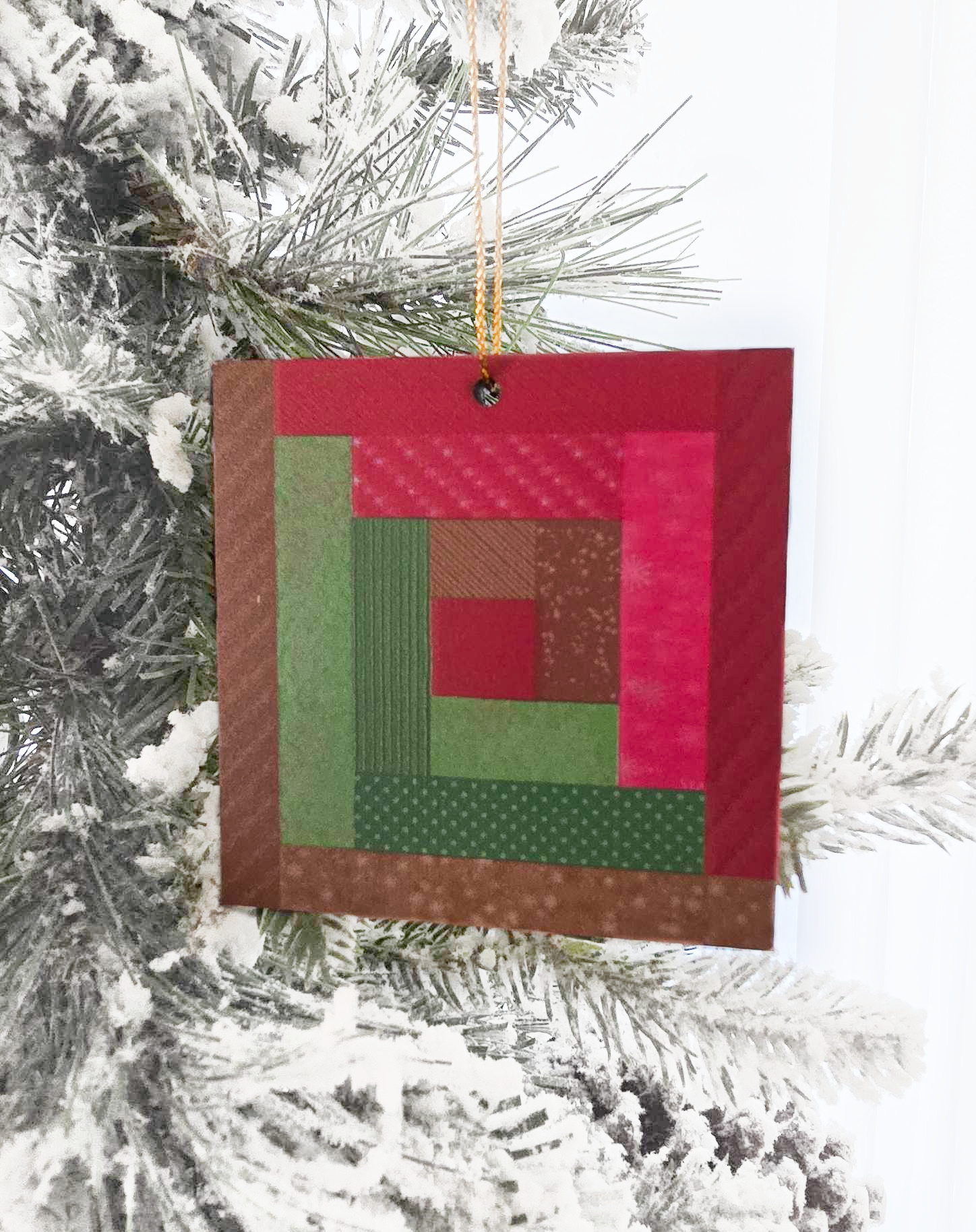Traditional Quilt Pattern Christmas Ornaments