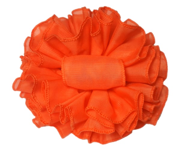 Orange Chiffon Butterfly Hair Clip