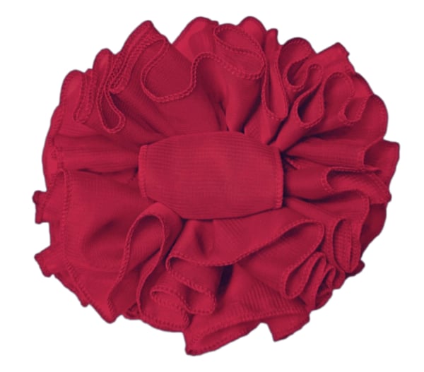 Red Chiffon Butterfly Hair Clip