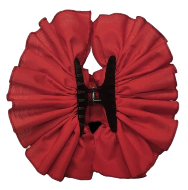 Red Cotton Butterfly Hair Clip