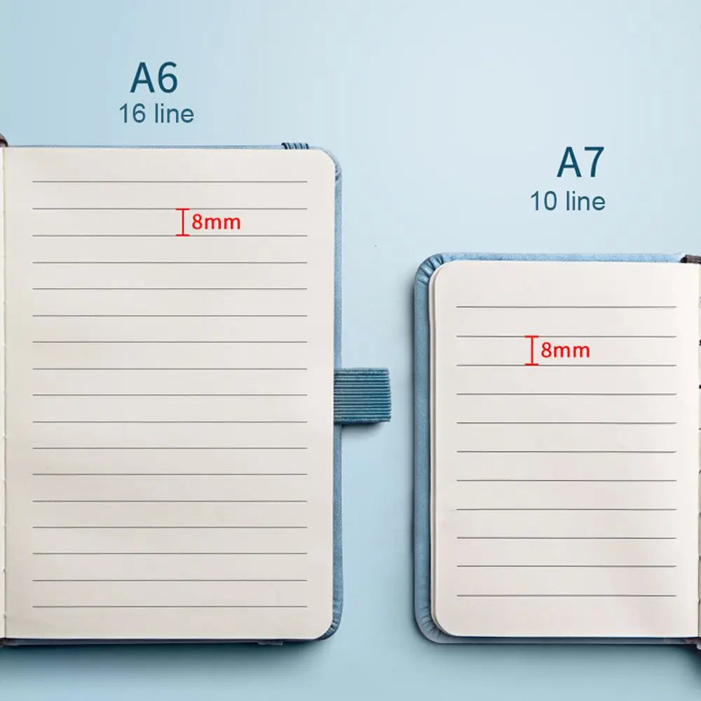 A6 A7 Mini Notebook Portable Pocket Notepad Memo Diary Planner Agenda Organizer Sketchbook Office School Stationery 96sheet