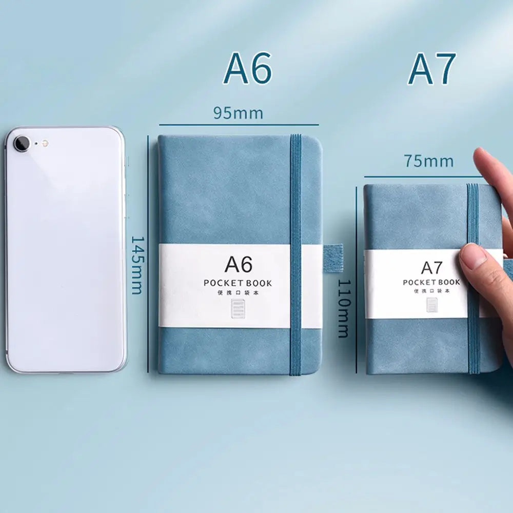 A6 A7 Mini Notebook Portable Pocket Notepad Memo Diary Planner Agenda Organizer Sketchbook Office School Stationery 96sheet