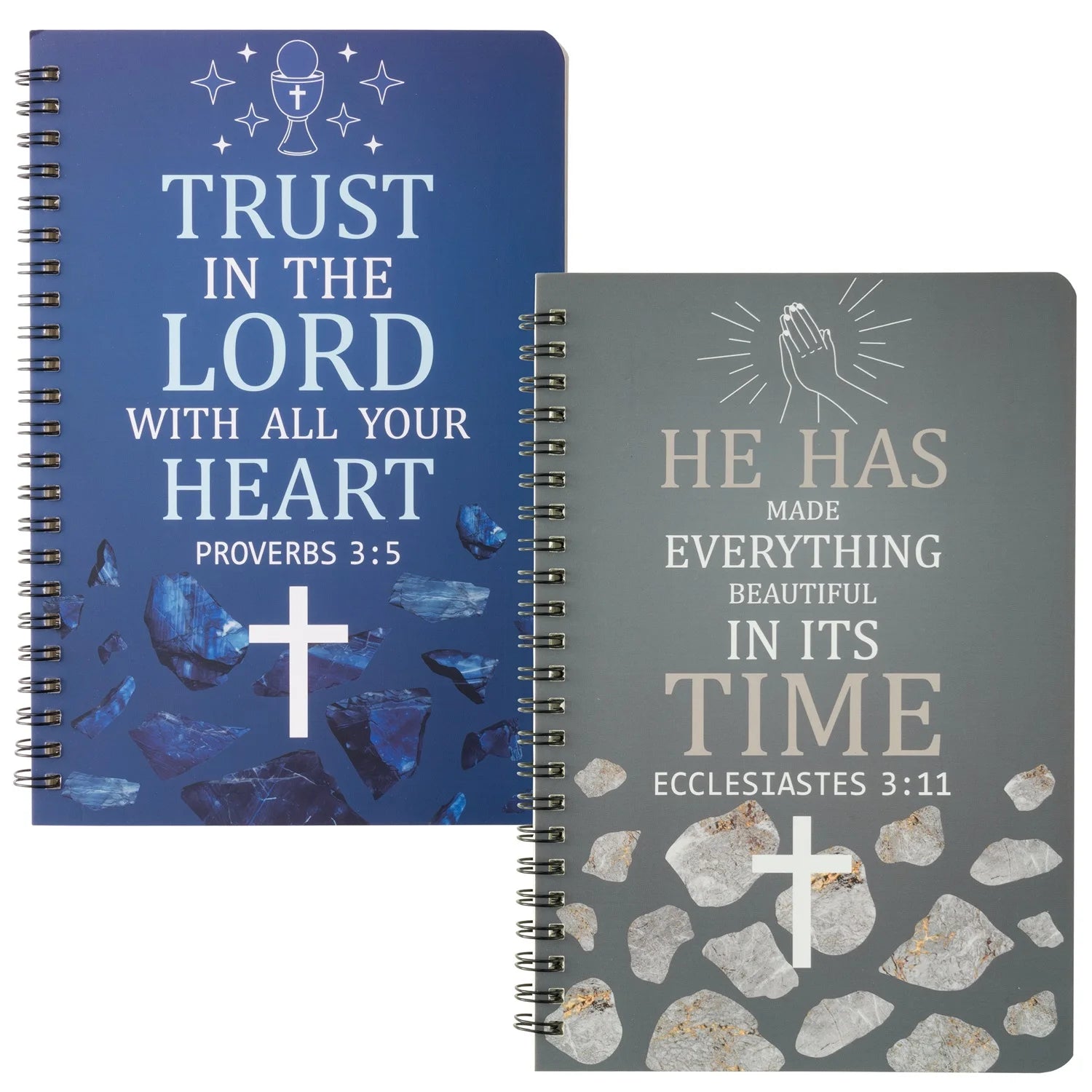2PCS Bible Scripture Notebooks Set Inspirational Hardbound Writing Notebooks