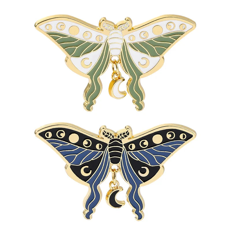 Butterfly Luna Moth Hard Enamel Pin