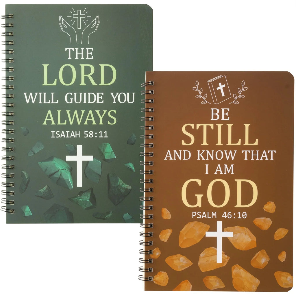 2PCS Bible Scripture Notebooks Set Inspirational Hardbound Writing Notebooks