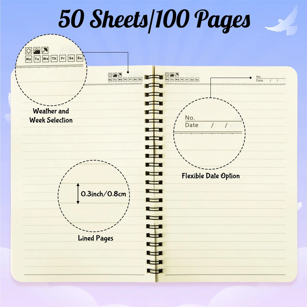 2PCS Bible Scripture Notebooks Set Inspirational Hardbound Writing Notebooks