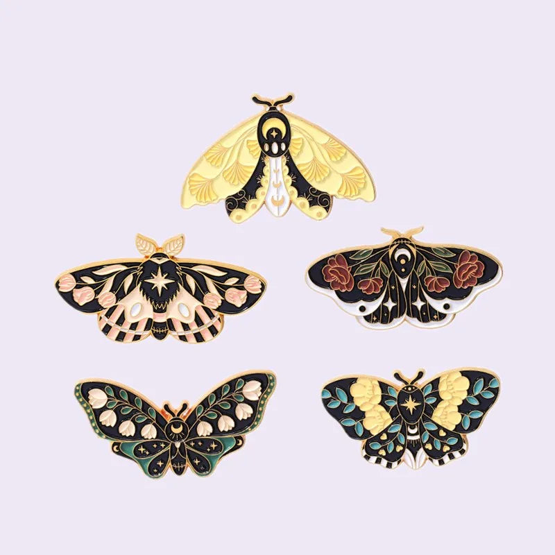Moth Enamel Pins