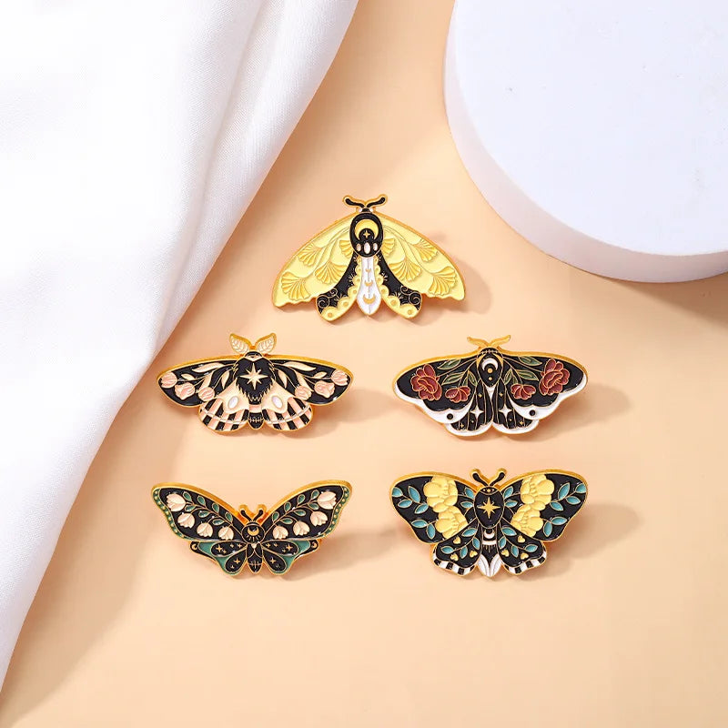 Moth Enamel Pins