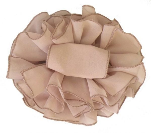 Tan Chiffon Butterfly Hair Clip